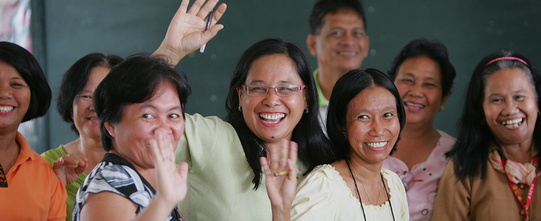 Teachers in the Philippines participate in a literacy training. Teachers in the Philippines participate in a literacy training.