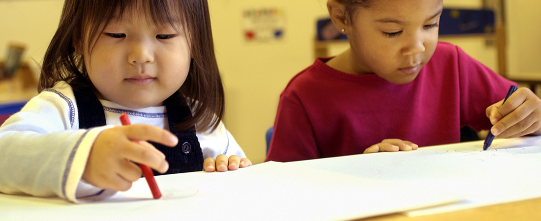 An early childhood classroom. An early childhood classroom.