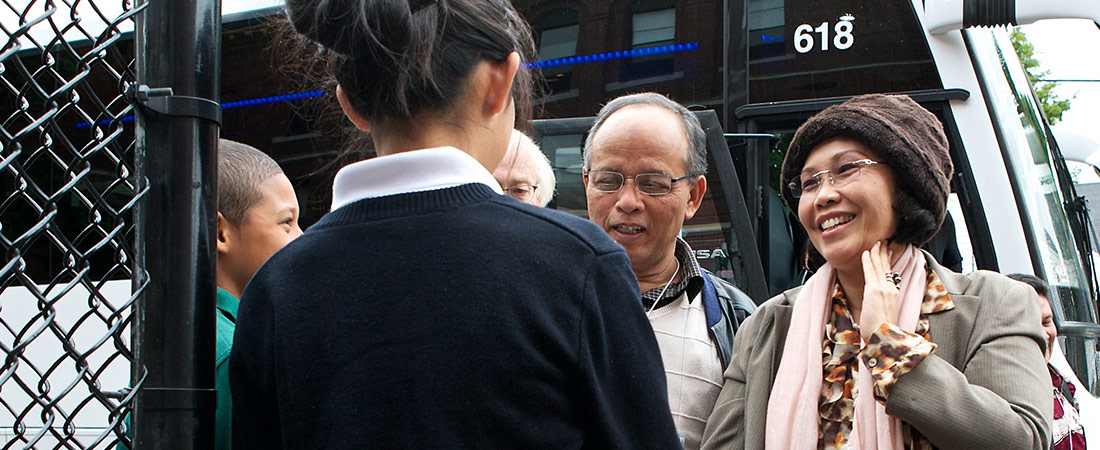 Educators from Indonesia arrive at St. Columbkille Partnership School. Educators from Indonesia arrive at St. Columbkille Partnership School.