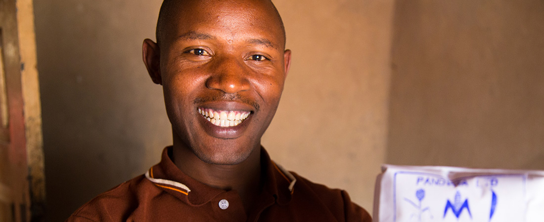Jean Bosco Bizimana is a graduate of the Akazi Kanoze program in Rwanda. Jean Bosco Bizimana is a graduate of the Akazi Kanoze program in Rwanda.
