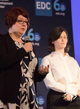 EDC’s Pitch Competition Seeks “Next Big Idea” A photo of EDC’s Ann Hershkowitz and Tania Tzelnic