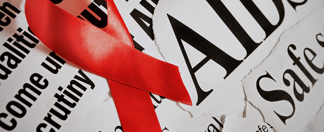 A photo of the AIDS ribbon. A photo of the AIDS ribbon.