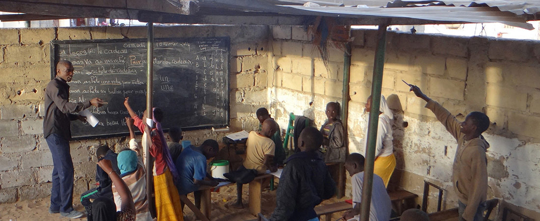 An outdoor classroom in Senegal An outdoor classroom in Senegal