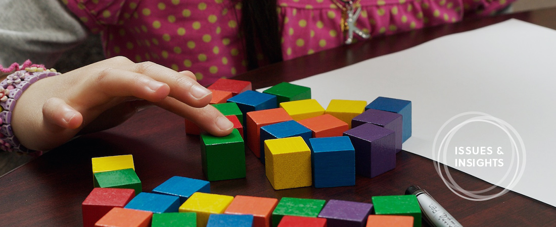 Photo of a child using blocks