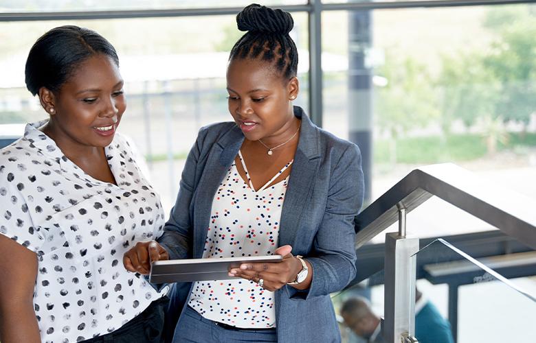 A photo of a mentor and mentee representing What It Means to Mentor for Racial Equity