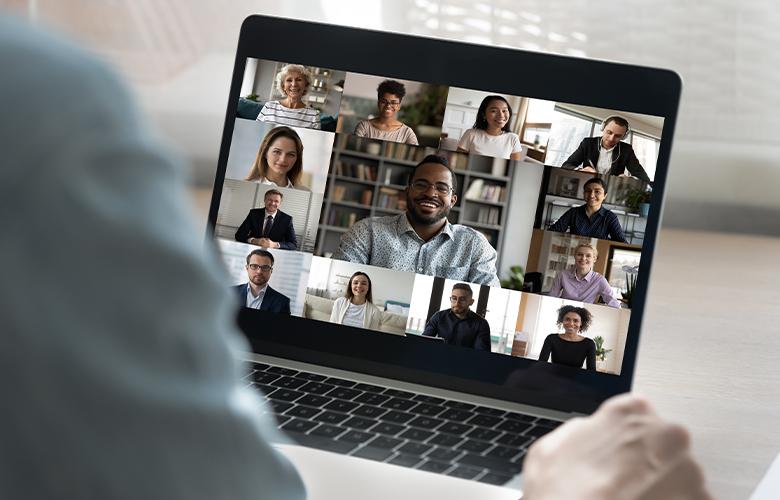 4 Questions to Ask to Foster Inclusive Virtual Meetings A photo of a webinar representing 4 Questions to Ask to Foster Inclusive Virtual Meetings
