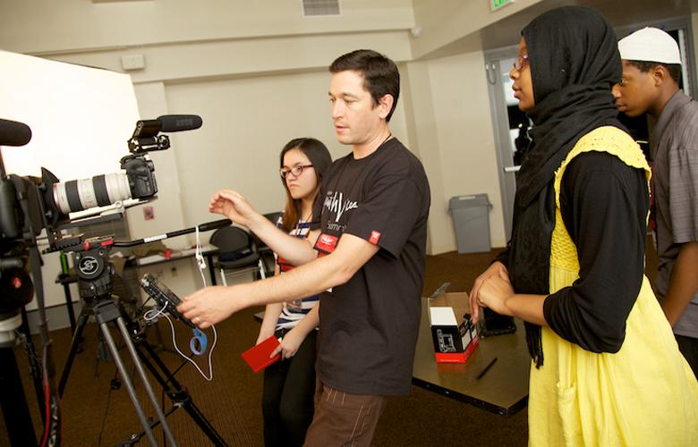 Media Literacy through Media Making An image of youth representing Media Literacy through Media Making