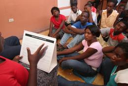Participants in EDC's project in Haiti
