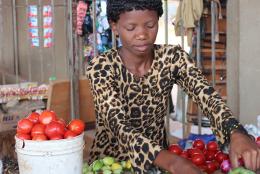 A participant in the Akazi Kanoze Youth Livelihoods Project