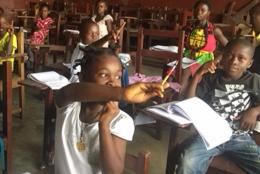 A photo of students in Liberia