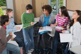 A photo of a classroom 