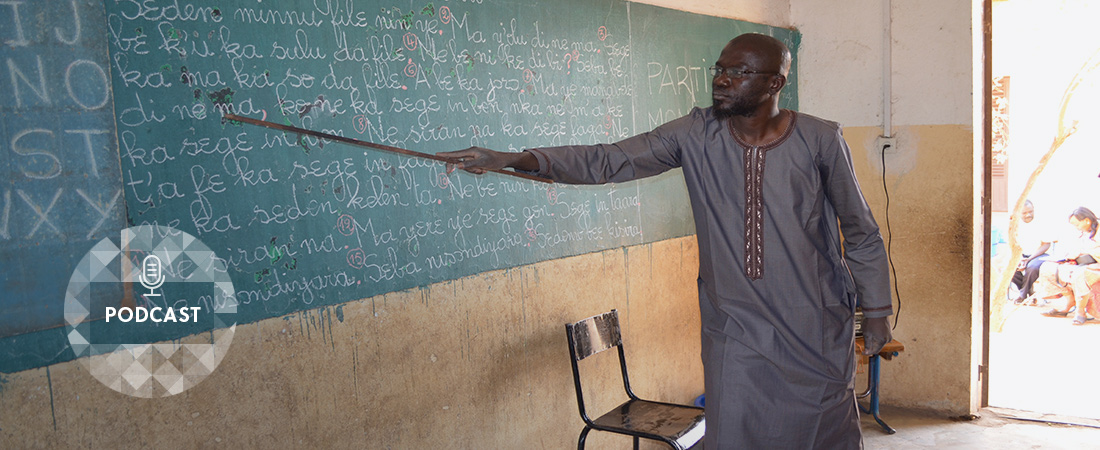 The Road to Reading in Mali A photo of a teacher in Mali